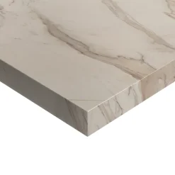 Plan De Travail Buanderie|Plan De Travail Salle De Bains|GoodHome Plan de toilette L.100 x l.45 x ép.2 cm effet marbre beige Cadélia