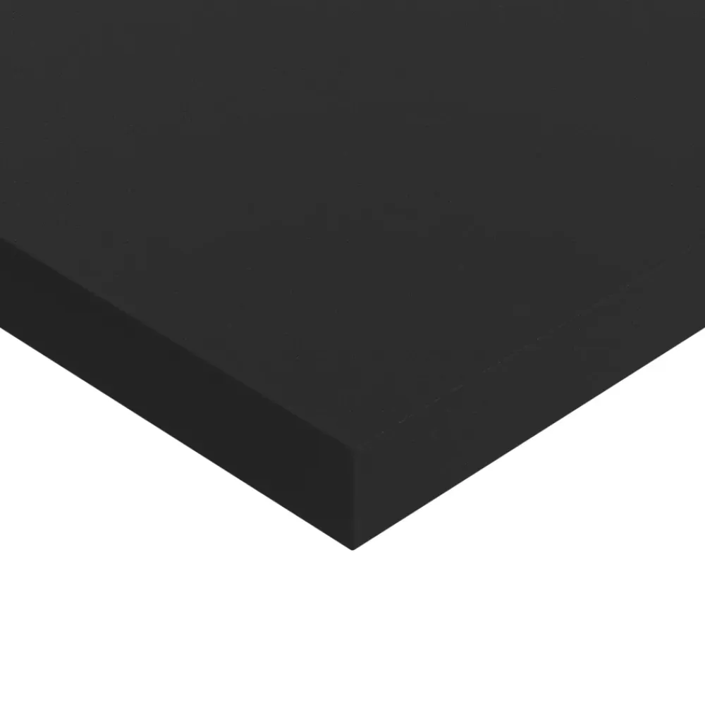 GoodHome Plan de toilette L.100 x l.45 x ép.1,8 cm, noir mat, Kentia