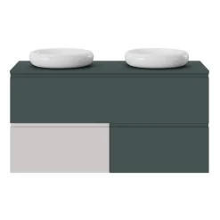 Plan De Travail Buanderie|Plan De Travail Salle De Bains|GoodHome Plan de toilette L.120 x l.45 x ép.18 cm vert forêt mat Kentia