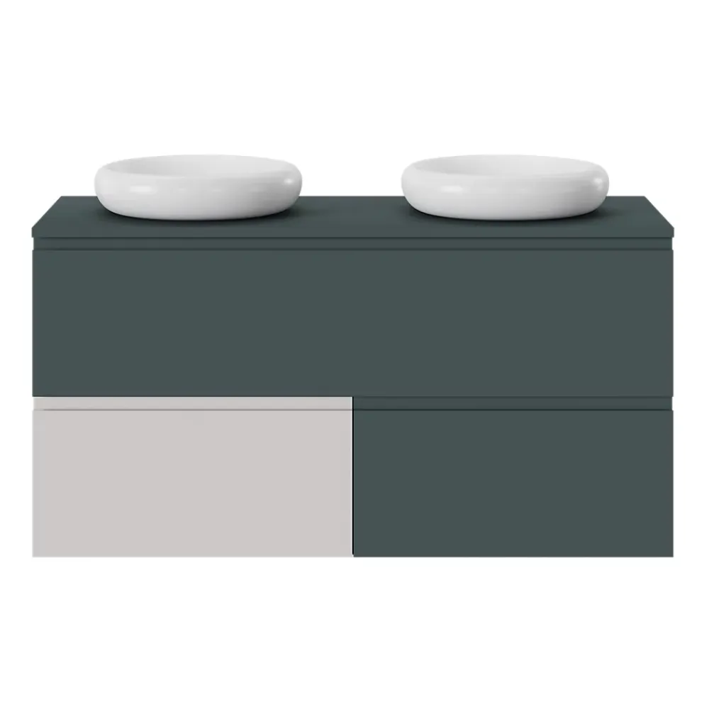 Plan De Travail Buanderie|Plan De Travail Salle De Bains|GoodHome Plan de toilette L.120 x l.45 x ép.18 cm vert forêt mat Kentia