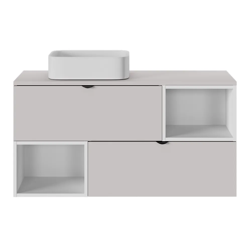 Plan De Travail Buanderie|Plan De Travail Salle De Bains|GoodHome Plan de toilette L.120 x l.45 x ép.1,8 cm beige cachemire Kentia