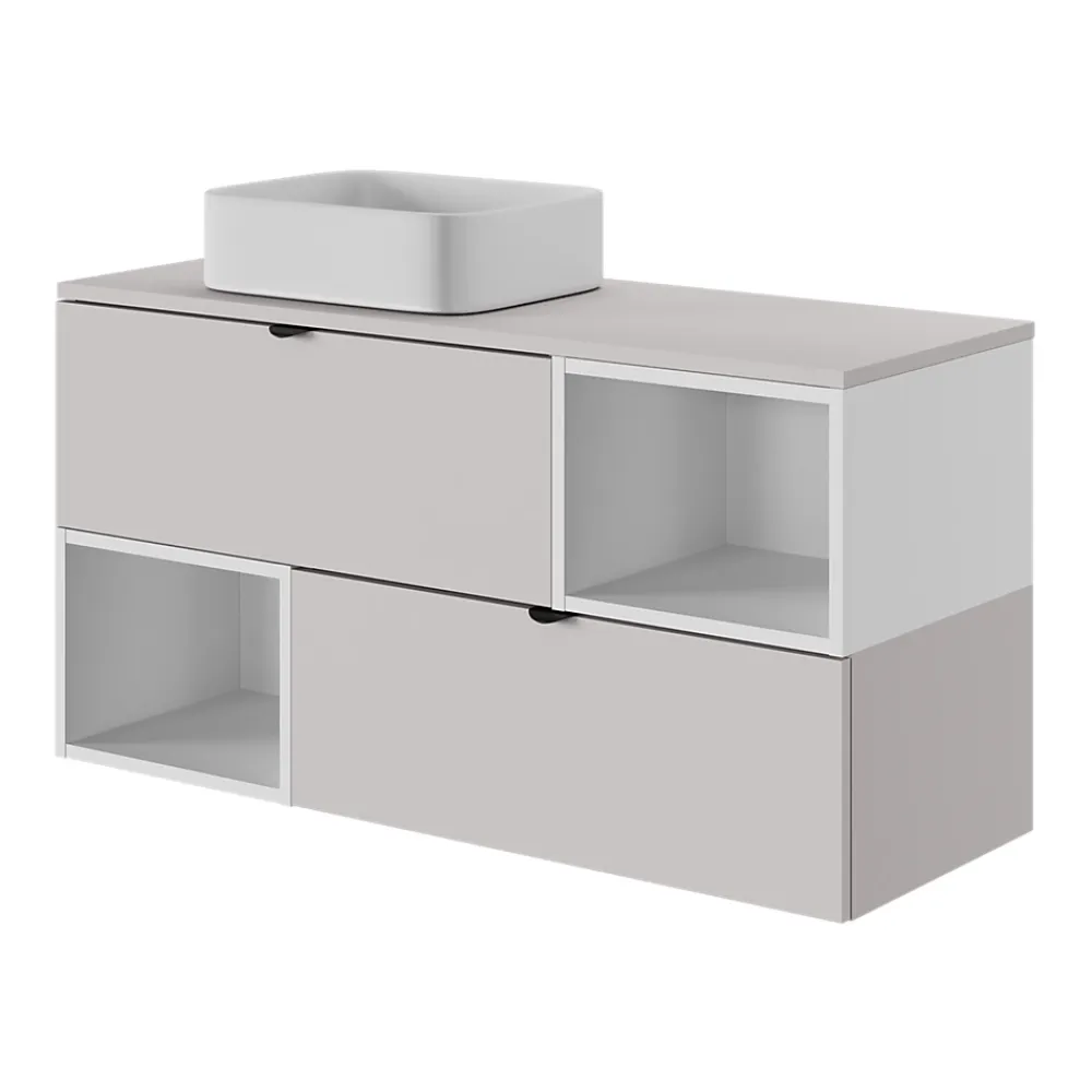 Plan De Travail Buanderie|Plan De Travail Salle De Bains|GoodHome Plan de toilette L.120 x l.45 x ép.1,8 cm beige cachemire Kentia