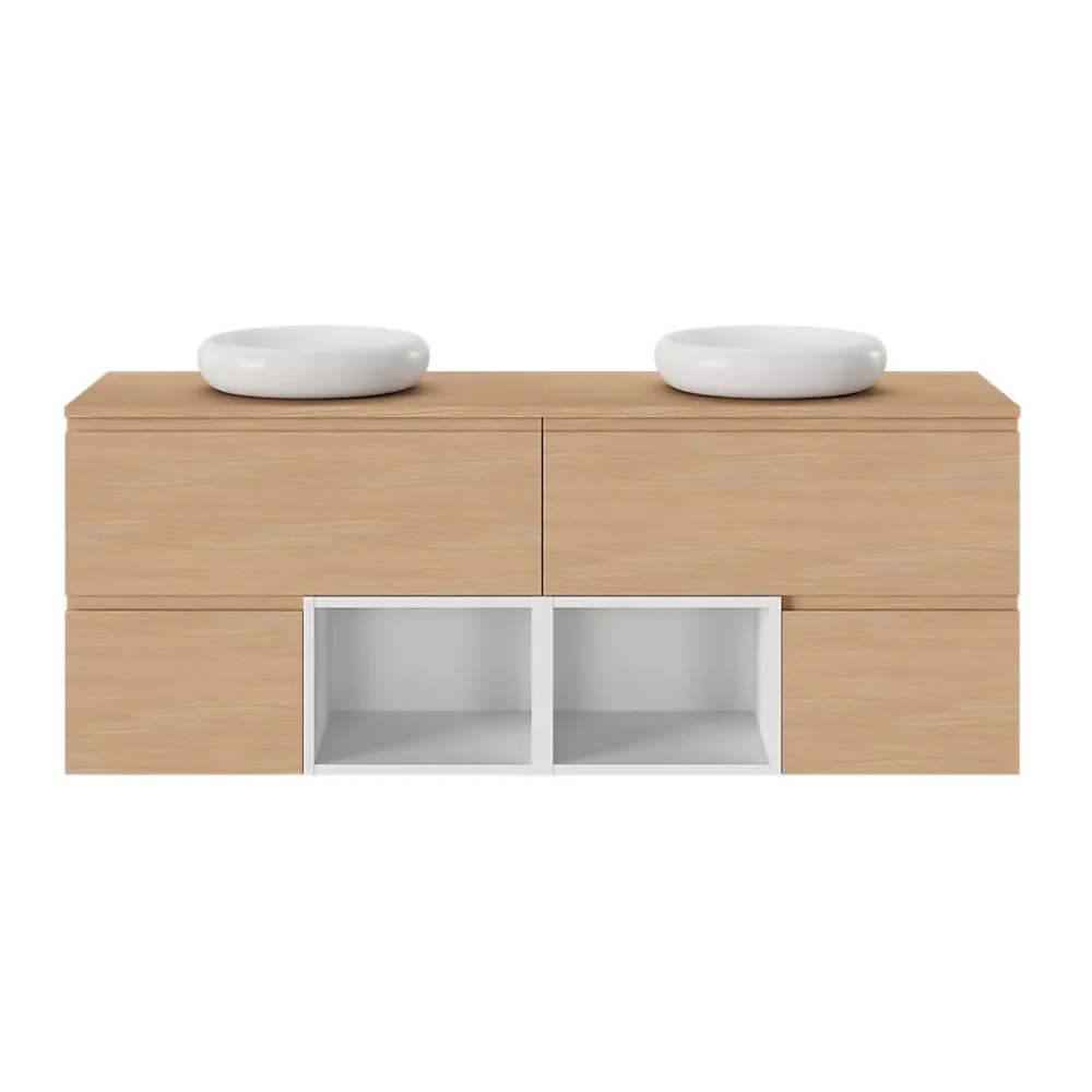 Plan De Travail Buanderie|Plan De Travail Salle De Bains|GoodHome Plan de toilette L.80 x l.45 x ép.18 cm effet chêne Kentia