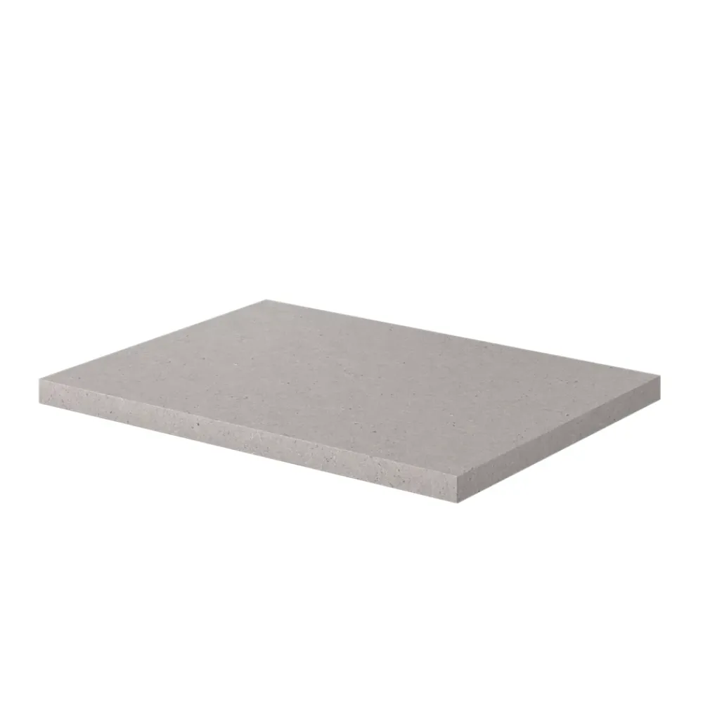 GoodHome Plan de toilette L.60 x l.45 x ép.2 cm, effet granite gris, Cadélia