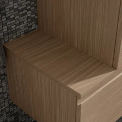 GoodHome Plan de toilette L.120 x l.45 x ép.18 cm effet noyer Kentia
