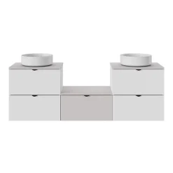 GoodHome Plan de toilette L.60 x l.45 x ép.1,8 cm, beige cachemire, Kentia