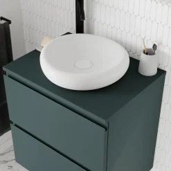 Plan De Travail Buanderie|Plan De Travail Salle De Bains|GoodHome Plan de toilette L.60 x l.45 x ép.1,8 cm, vert forêt, Kentia
