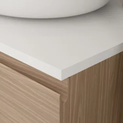 Plan De Travail Buanderie|Plan De Travail Salle De Bains|GoodHome Plan de toilette L.140 x l.45 x ép.1,8 cm blanc mat Kentia
