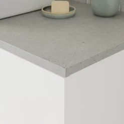 Plan De Travail Buanderie|Plan De Travail Salle De Bains|GoodHome Plan de toilette L.120 x l.45 x ép.2 cm effet granite gris Cadélia