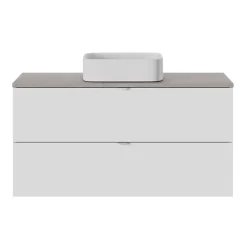 Plan De Travail Buanderie|Plan De Travail Salle De Bains|GoodHome Plan de toilette L.120 x l.45 x ép.2 cm effet granite gris Cadélia
