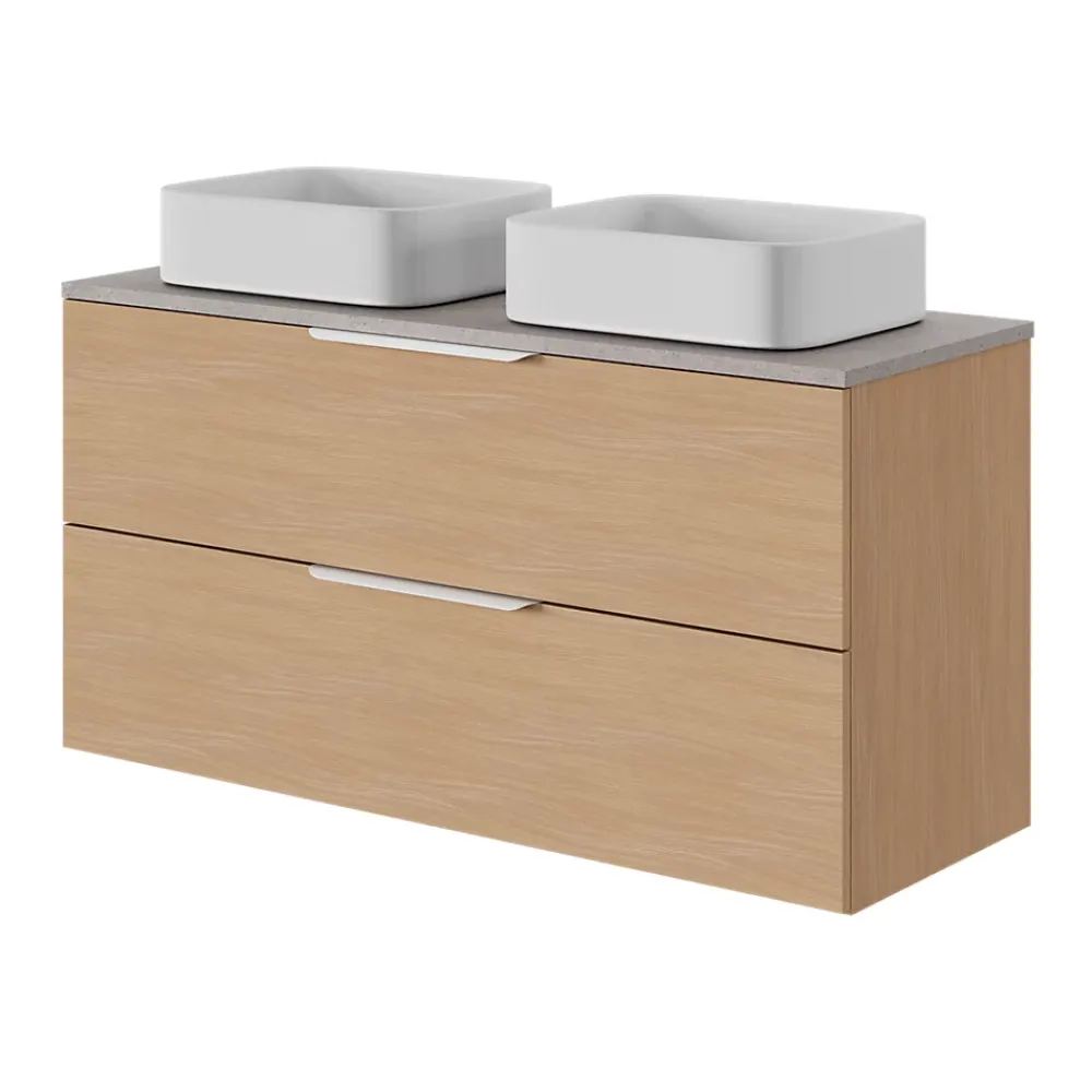 Plan De Travail Buanderie|Plan De Travail Salle De Bains|GoodHome Plan de toilette L.120 x l.45 x ép.2 cm effet granite gris Cadélia
