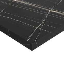 GoodHome Plan de toilette L.100 x l.45 x ép.2 cm effet marbre noir Cadélia