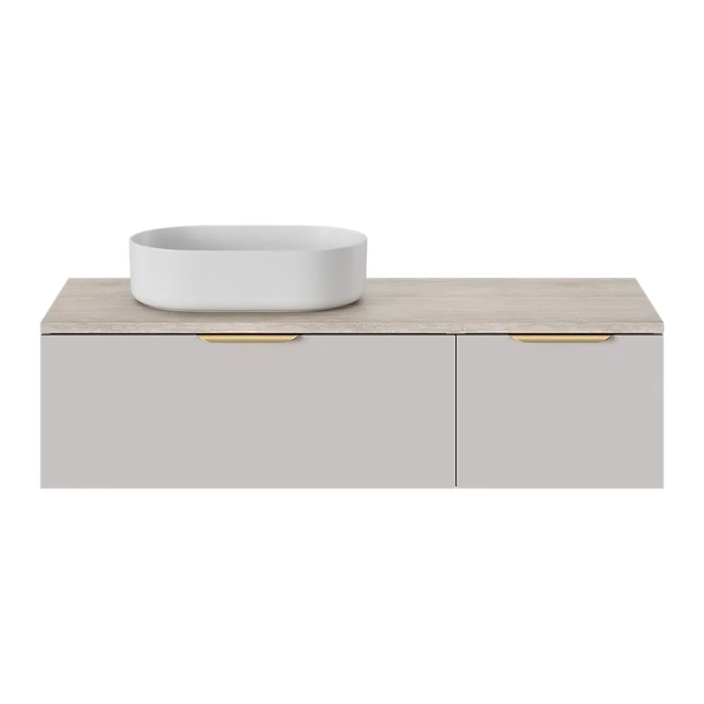 Plan De Travail Buanderie|Plan De Travail Salle De Bains|GoodHome Plan de toilette L.120 x l.45 x ép.2 cm effet travertin Cadélia