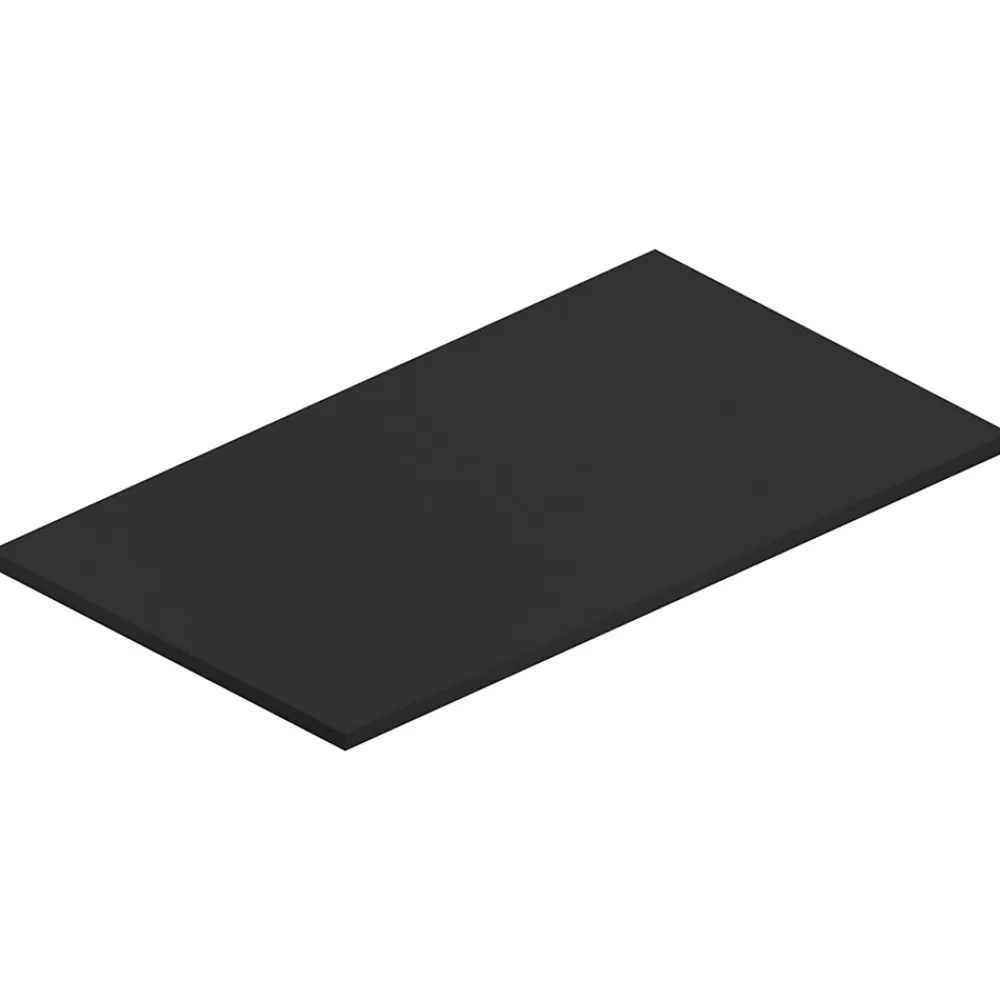 Ipiemme SRL Plan de toilette noir mat L.90 x l.51,5 x ép.2 cm, Pura+