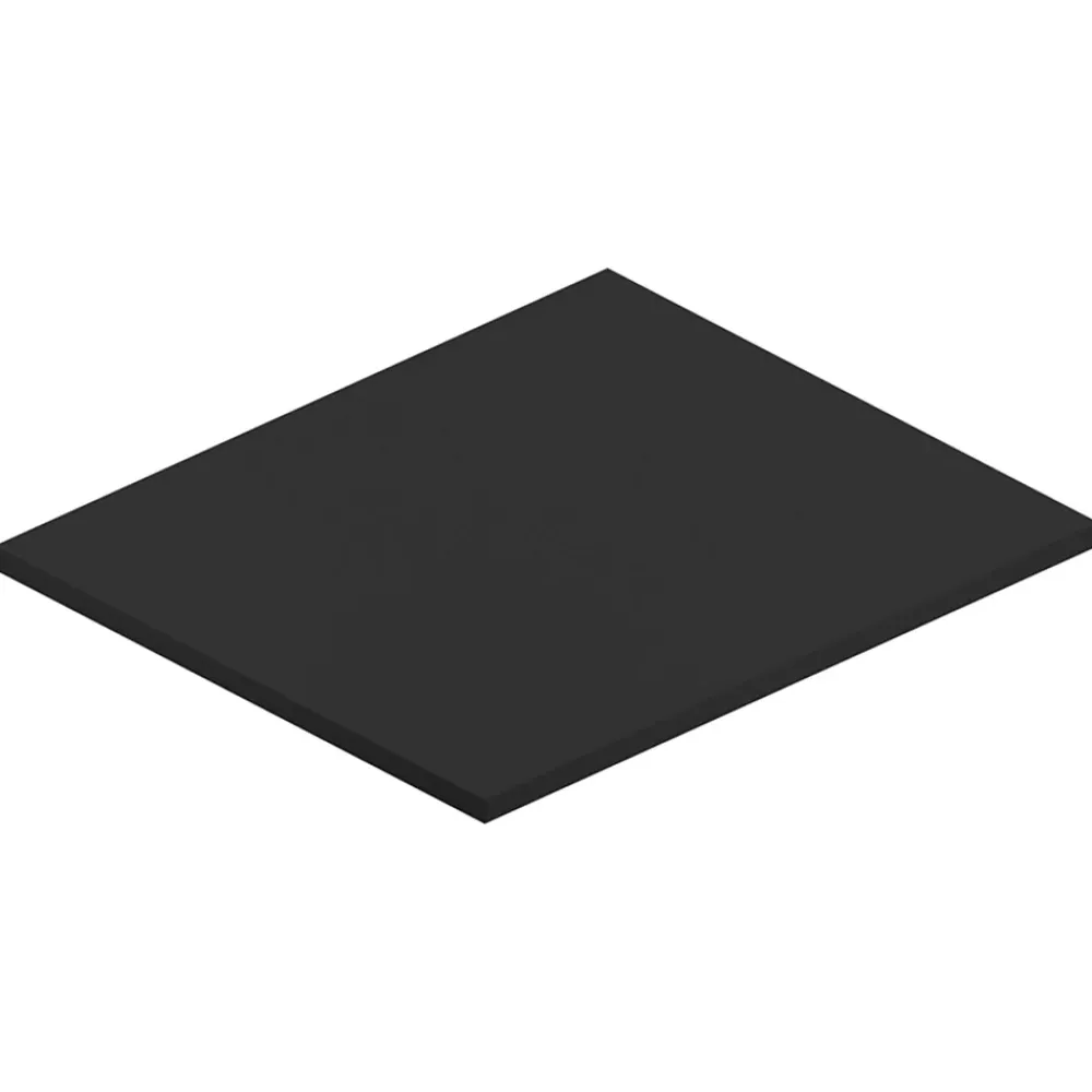 Ipiemme SRL Plan de toilette noir mat L.60 x l.51,5 x ép.2 cm, Pura+