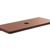 Sanindusa Plan de toilette noyer pour vasque ou lavabo à poser 100x50 trou central de bonde d'évacuation pré-percé Emma 100 noyer