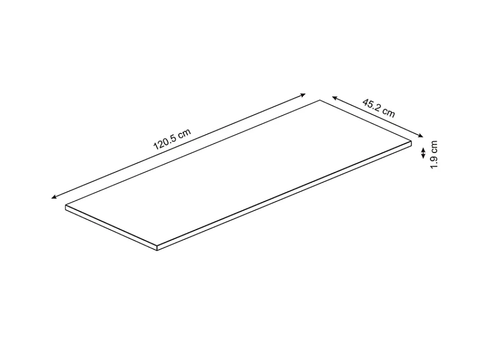 Plan De Travail Buanderie|GoodHome Plan de toilette placage chêne L.120 x 45 cm Kabayan