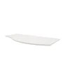 Plan de toilette pour vasque à poser version droite Vague blanc brillant 103,1 cm