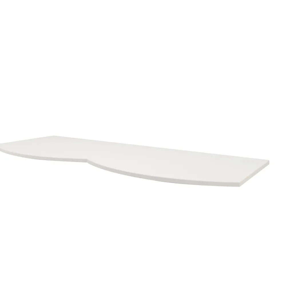 Plan de toilette pour vasque à poser Vague blanc brillant 137,8 cm