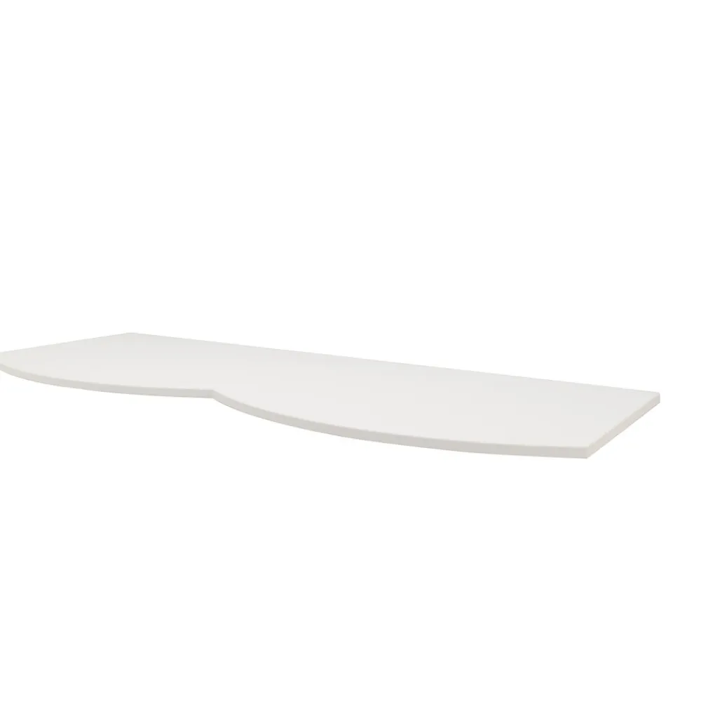 Plan De Travail Buanderie|Plan De Travail Salle De Bains| Plan de toilette pour vasque à poser Vague blanc mat 137,8 cm