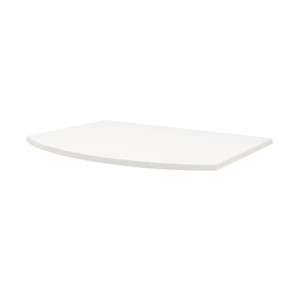 Plan de toilette pour vasque à poser Vague blanc brillant 69,4 cm