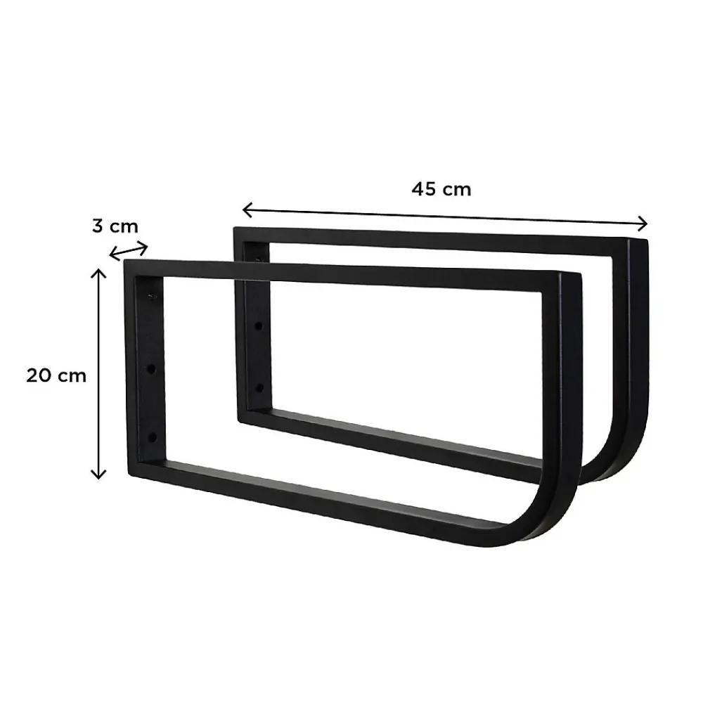 Etagère Salle De Bains|Mob-In Plan de toilette suspendu pour vasque WILL - 120 cm avec équerres noires