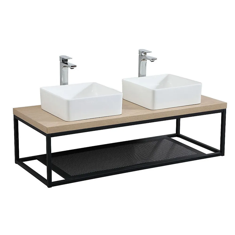Mob-In Plan de toilette suspendu WILL -Ep. 3,8cm L120cm + structure métal