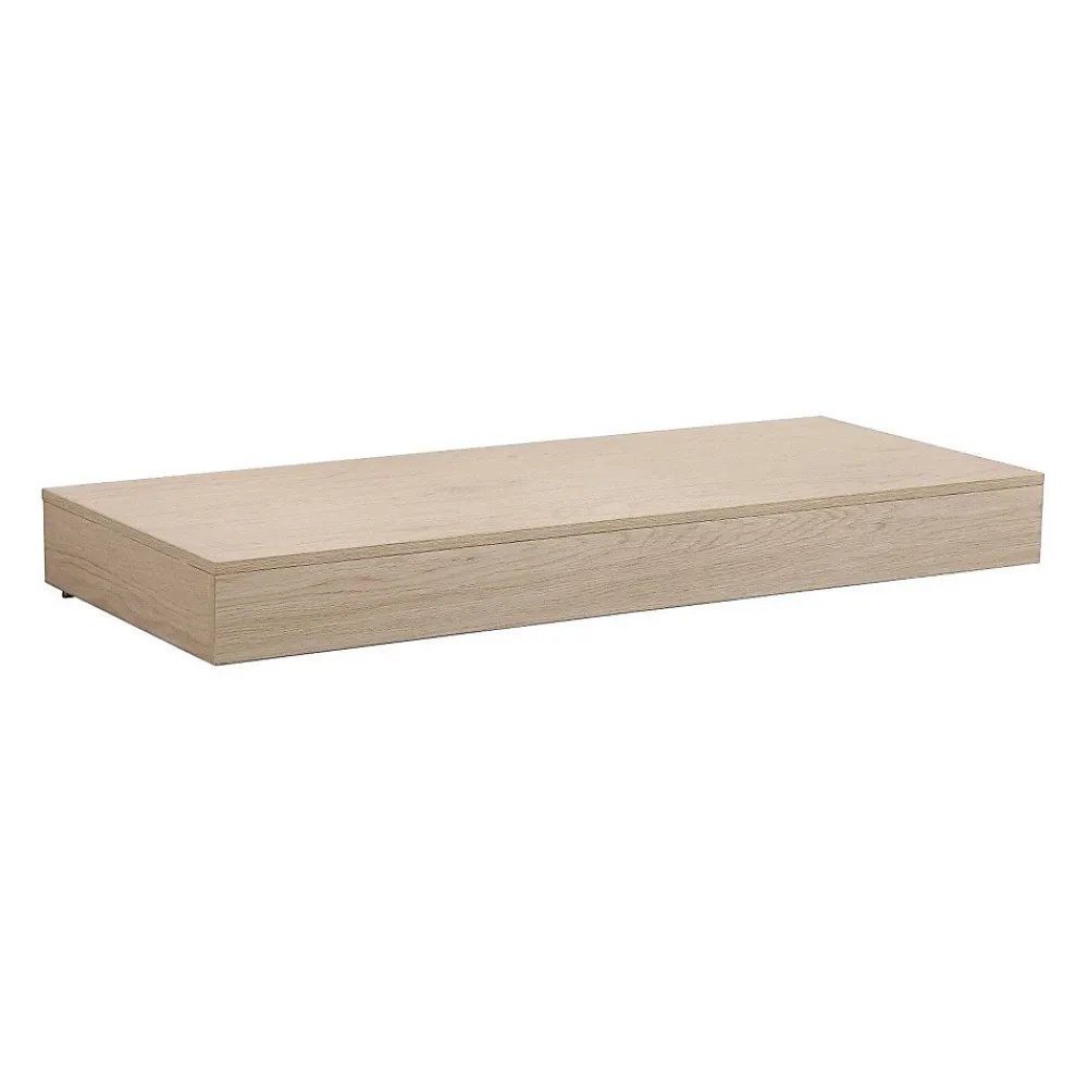 Etagère Salle De Bains|Mob-In Plan de toilette suspendu pour vasque WILL - 120 cm - Ep. 12 cm + Equerres invisibles - Décor Chêne