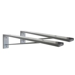 Etagère Salle De Bains|Mob-In Plan de toilette suspendu pour vasque WILL - 120 cm - Ep. 12 cm + Equerres invisibles - Décor Chêne