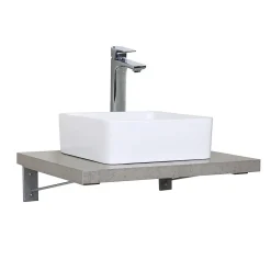 Mob-In Plan de toilette suspendu 60cm WILL avec équerres invisibles