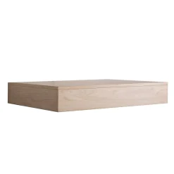 Etagère Salle De Bains|Mob-In Plan de toilette suspendu pour vasque WILL - 60 cm - Ep. 12 cm + Equerres invisibles - Décor Chêne