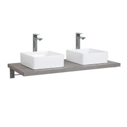 Etagère Salle De Bains|Mob-In Plan de toilette suspendu pour vasque WILL - 120 cm - Ep. 3,8 cm
