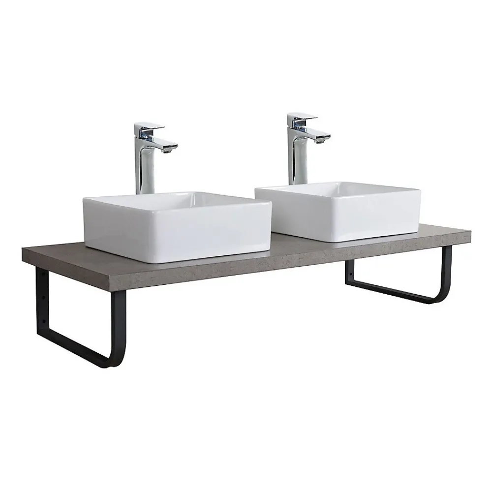 Etagère Salle De Bains|Mob-In Plan de toilette suspendu pour vasque WILL - 120 cm - Ep. 3,8 cm