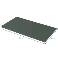 Plan De Travail Buanderie|Plan De Travail Salle De Bains|GoodHome Plan de toilette vert mat L.80,4 x l.45,2 x ép.2,8 cm, Perma