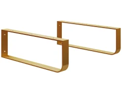 Plan De Travail Salle De Bains|T-Bath Plan de toilette 121x49x3 cm hydrofuge placage orme naturel avec supports or