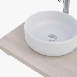 Plan De Travail Salle De Bains|T-Bath Plan de toilette 121x49x3 cm hydrofuge placage frêne naturel