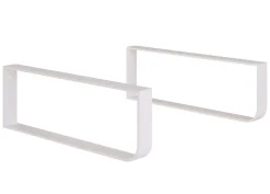 T-Bath Plan de toilette 121x49x3 cm hydrofuge placage orme naturel avec supports blancs