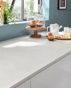 Plan De Travail Buanderie|GoodHome Plan de travail compact 1 face blanc / 1 face aspect pierre Nepeta L.300 x l.62 x Ép.1,2 cm