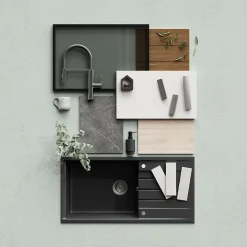 Plan De Travail Buanderie|GoodHome Plan de travail compact aspect marbre gris Nepeta L.300 x l.62 x Ép.1,2 cm