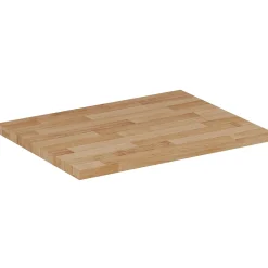 Furnidea Plan de travail en bois chêne massif naturel 60 cm pour meuble de salle de bain