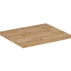 Furnidea Plan de travail en bois chêne massif naturel 50 cm pour meuble de salle de bain