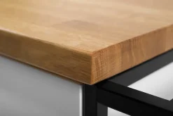 Furnidea Plan de travail en bois chêne massif naturel 160 cm pour meuble de salle de bain