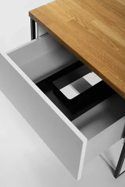 Furnidea Plan de travail en bois chêne massif naturel 160 cm pour meuble de salle de bain