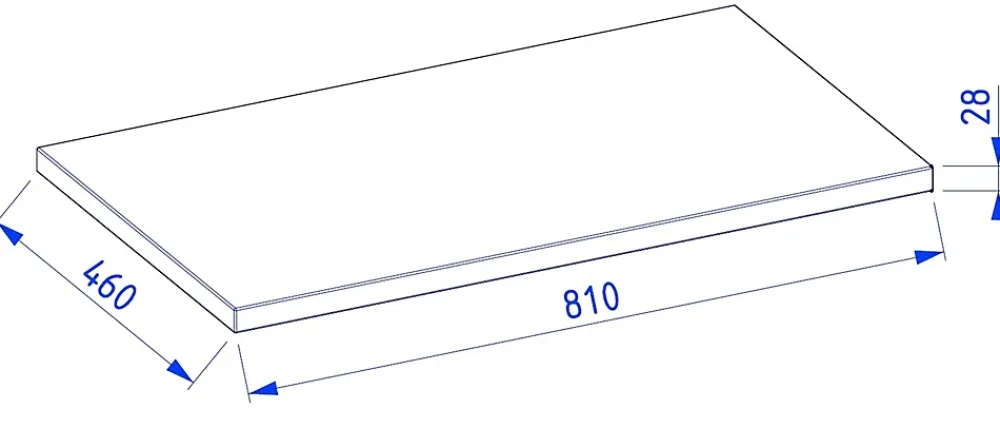 Plan De Travail Salle De Bains|Furnidea Plan de travail en bois chêne massif naturel 80 cm pour meuble de salle de bain