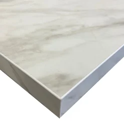 Forestea Plan de travail ilot central stratifié HPL marbre blanc 1600 x 900 x 38 mm