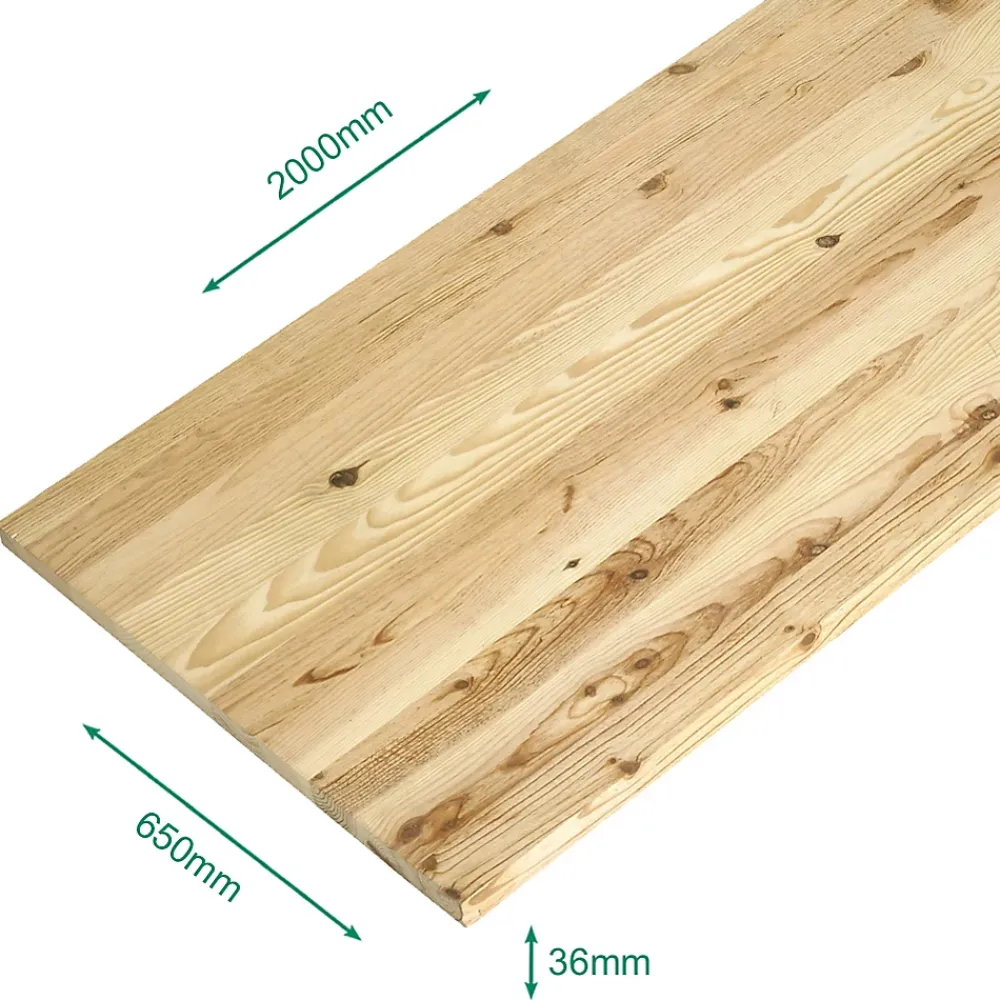 Forestea Plan de travail pin pour etabli maritime massif lamellé collé abouté 2000X650X36 mm