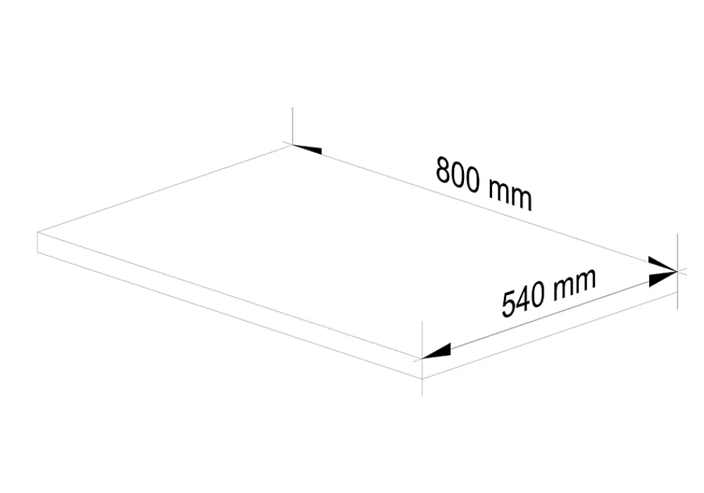 Plan De Travail Buanderie|Akord Furniture Factory Plan de travail pour la cuisine AKORD S80 LIMA Blanc 80 cm couleur Blanc 80x54x3,2 cm