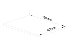 Akord Furniture Factory Plan de travail pour la cuisine AKORD S80 OLIWIA Chêne Sonoma 80 cm 80x60x3,2 cm