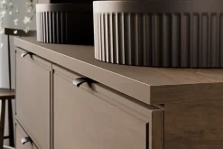 Furnidea Plan de travail pour meuble de salle de bain TERRA VILLA coloris noyer foncé 60 cm