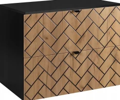Furnidea Plan de travail pour meuble de salle de bain VENA FLOW noir mat 80 cm